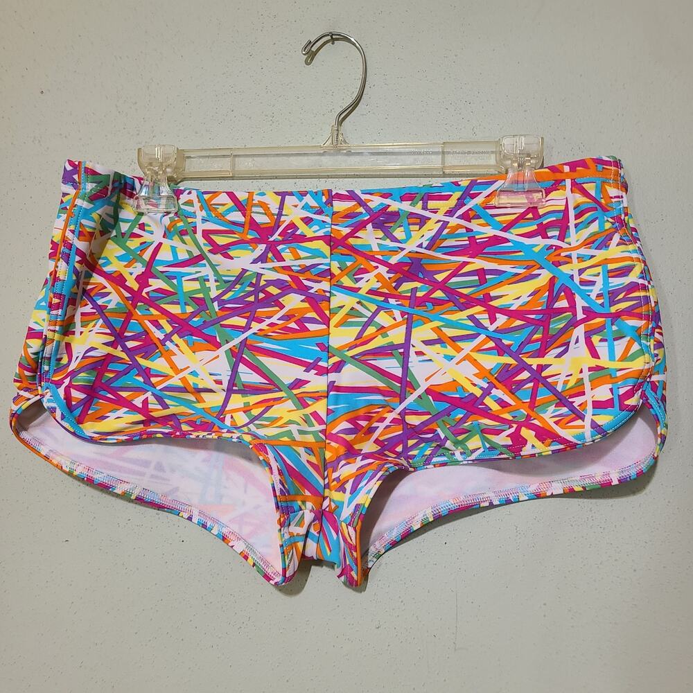 CW‎ California Waves Women's Confetti Boyshort Swimsuit Bottoms XL 906550